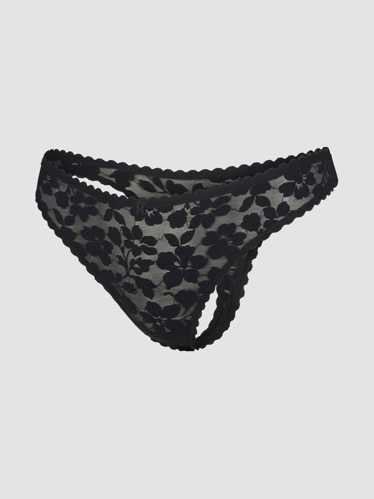 Lavish lace brazilian black caviar undie
