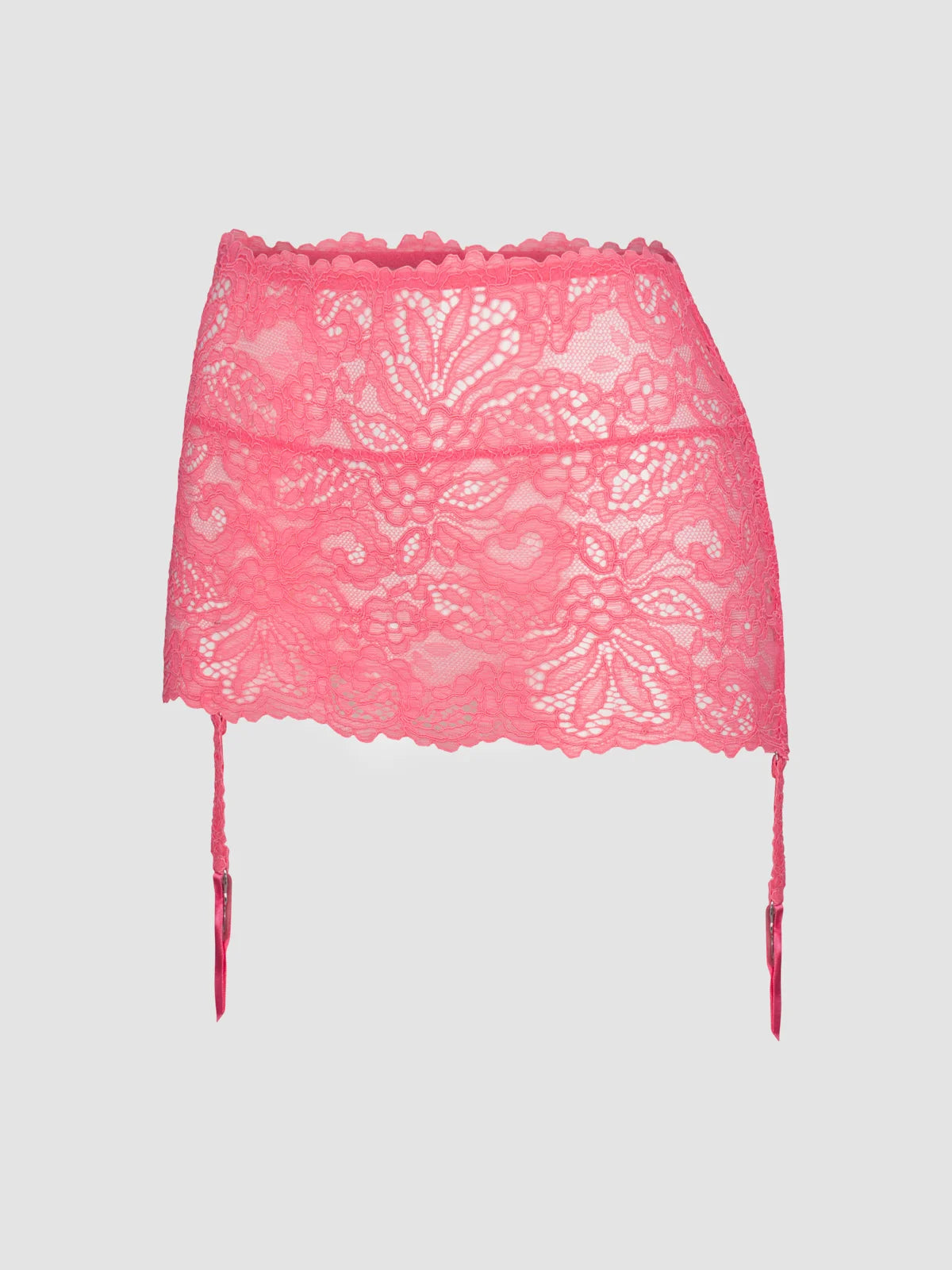 romantic corded lace garter skirt acia pink lingerie