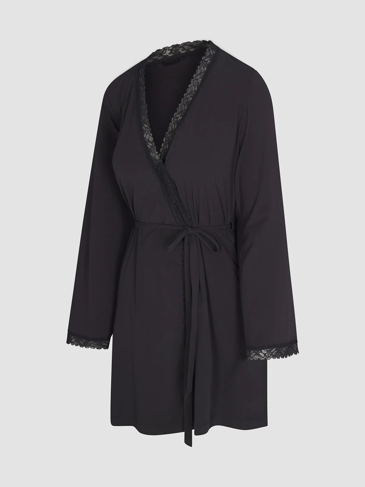 Snug hug robe sleepwear black caviar tiger stripe text m/l
