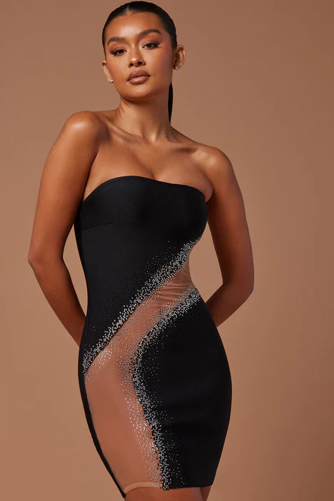 Nights In Milan Embellished Mini Dress