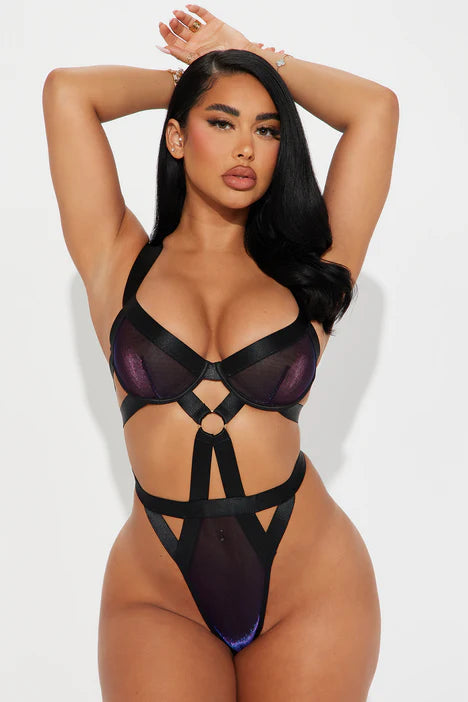 Euphoric Nights Iridescent Strappy Teddy