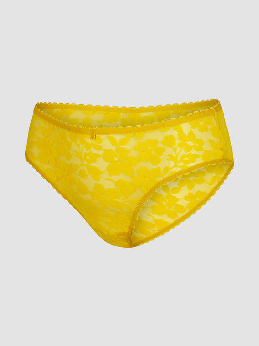 Lavish lace hipster , topaz yellow undie