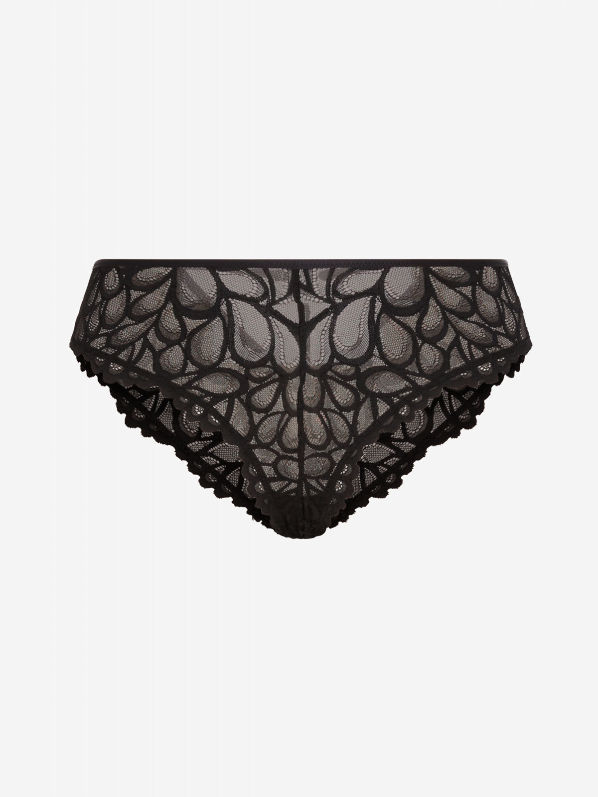 Ripple effect lace cheeky caviar undie