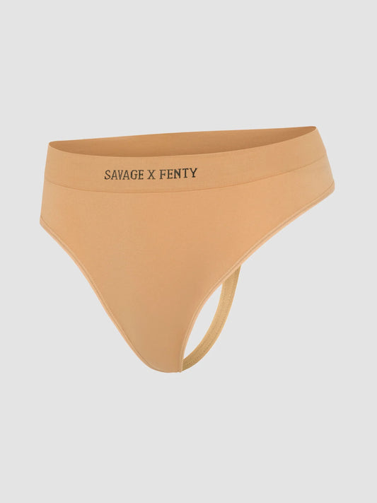 Savage x seamless high waist thong sweet latte nude undie